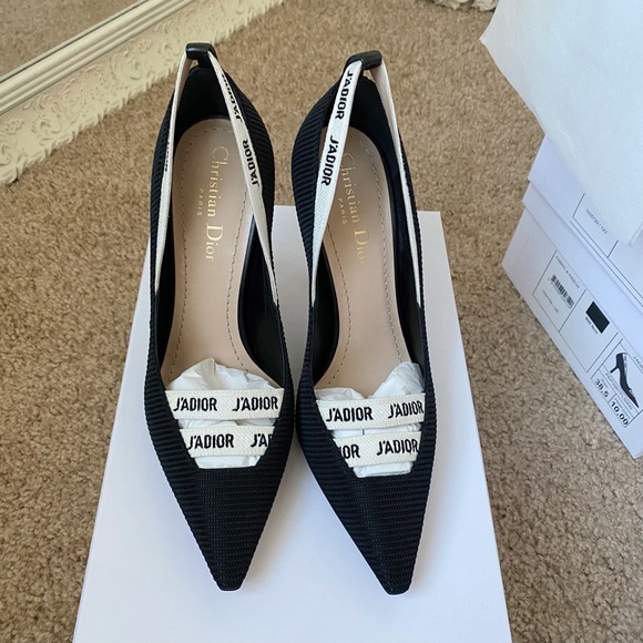NWT Christian Dior J'Adior Black Mesh Pump - Picture 3 of 15